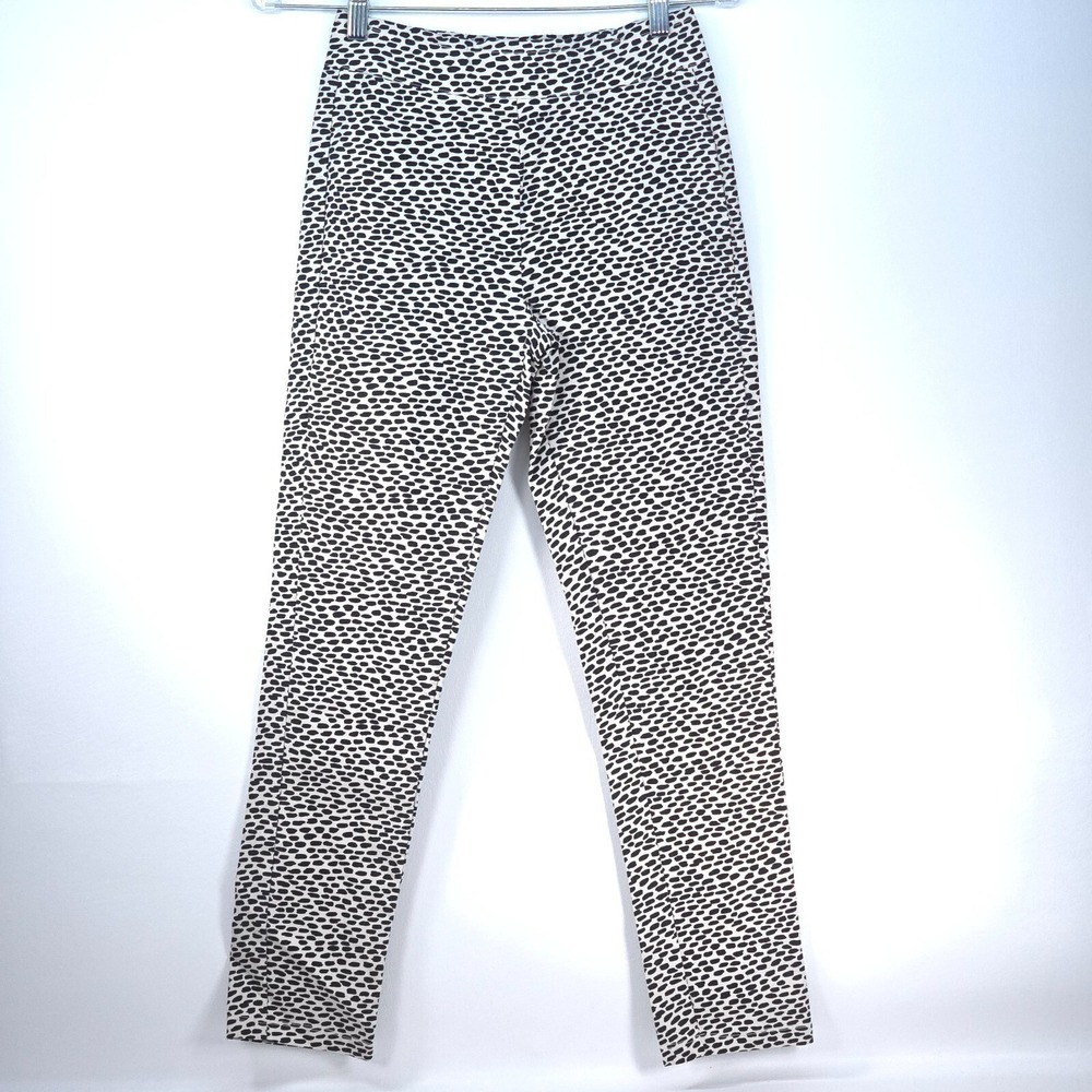 Who What Wear Cropped Leopard Print Pants Women sz 2 Mobwife Preppy High Rise